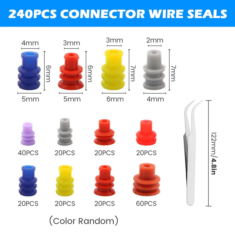 500Pcs Connector Pins Kit Car Electrical Wire Terminal Pins Connector Kit 1/1.5/1.8/2.2/2.8/3.5mm Non-Insulated Plug Removal Male Female Crimp Pins(Color:as Shown) as shown