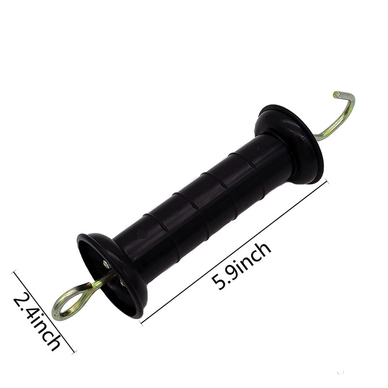 4 Pcs Plastic Electric Fence Gate Handle with Insulators with Spring 4 pcs