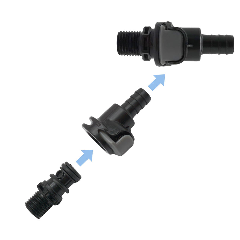 Boat Marine 8838US6 Quick Connect Universal Male and Female Sprayless Connector for Mercury Yamaha Suzuki Honda Johnson Evinrude Outboard Fuel Lines to Tank 8838US6 Quick Connector