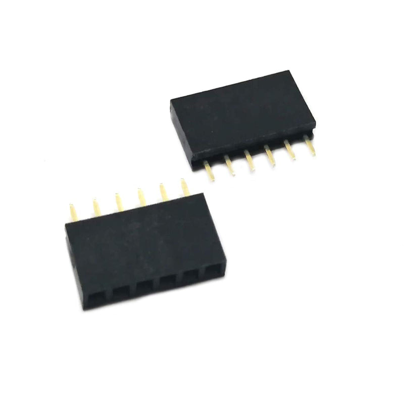 (Pack of 50) Female Pin Headers 2.54mm Pitch 1X 6Pins Single Row Female PCB Header Connector