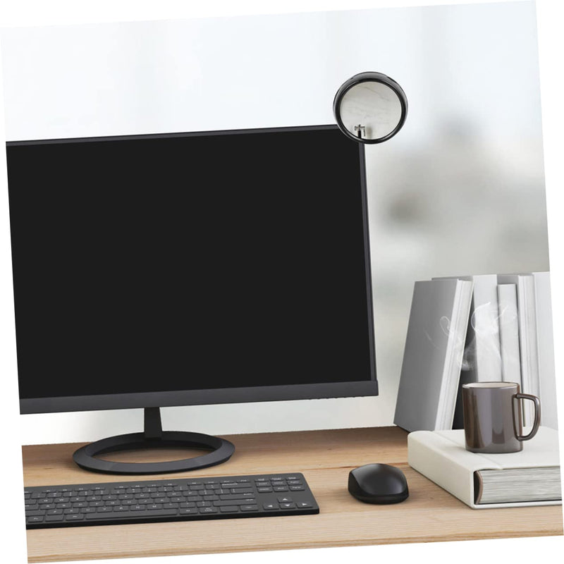 3Pcs Computer Mirror Set Mini Desk Mirror for Office Cubicle Rear View Magnifying Mirror for Laptop and Monitor Compact Clip Accessory
