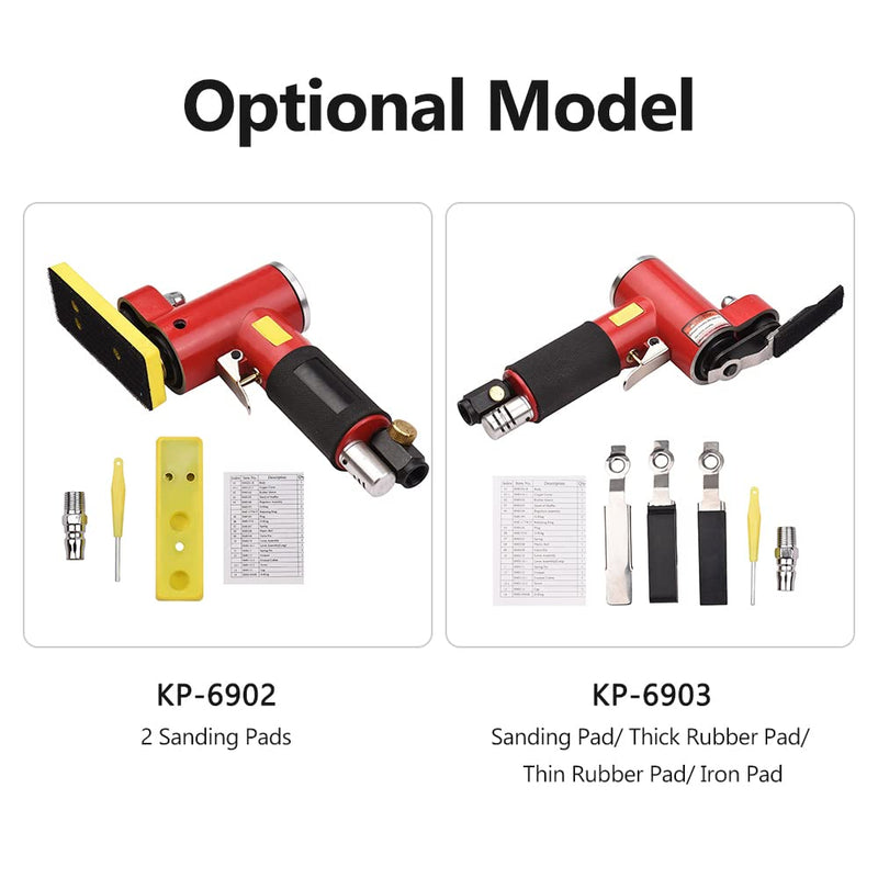 Mini Straight Line Air Polisher,Mini Straight Line Air Sander with 2 Sanding Pads Random Orbital Pneumatic Sander Air-Operated Handheld Polisher Waxer for Auto Body Work Furniture Wood Metal Su KP-6902