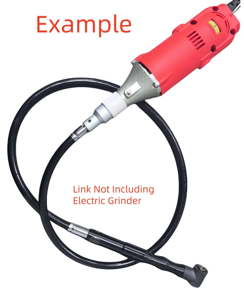 Electric Grinder Transfer Head Part Elbow Hand Piece+Shaft Use for 3mm (Hand Piece+Black Rubber Shaft)
