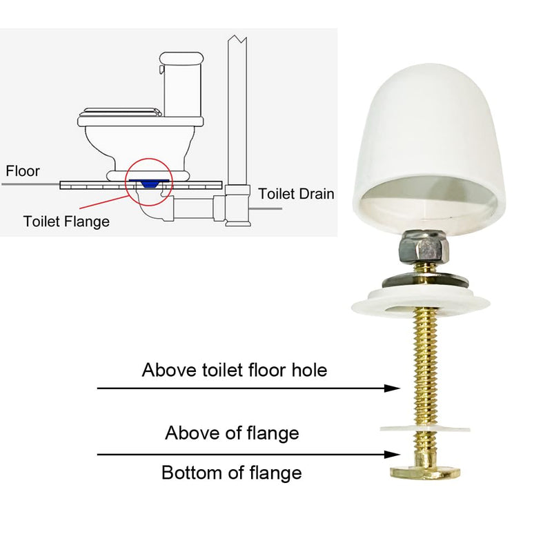 Toilet floor bolts and caps closet, toilet bowl to floor bolts kits with washers and cover cap decorative