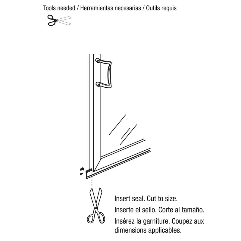 Prime-Line M 6228 Shower Door Bottom Sweep, 36 In. Length X 5/32 In. Wide, Vinyl, Clear (Single Pack) - NewNest Australia