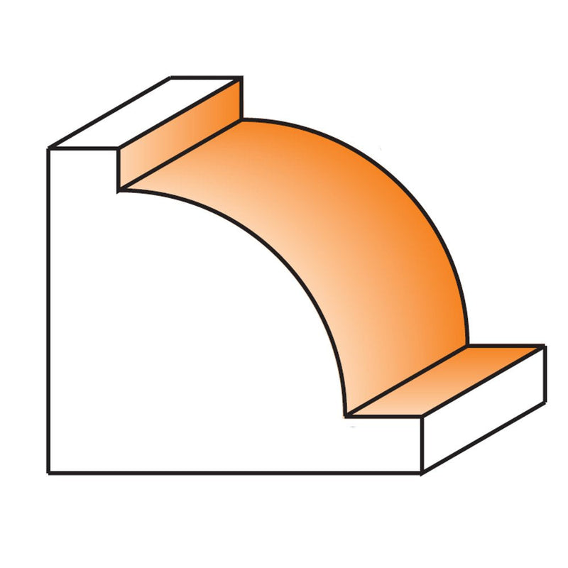 CMT 827.095.11 Ovolo Bit, 3/8-Inch Radius, 1/4-Inch Shank