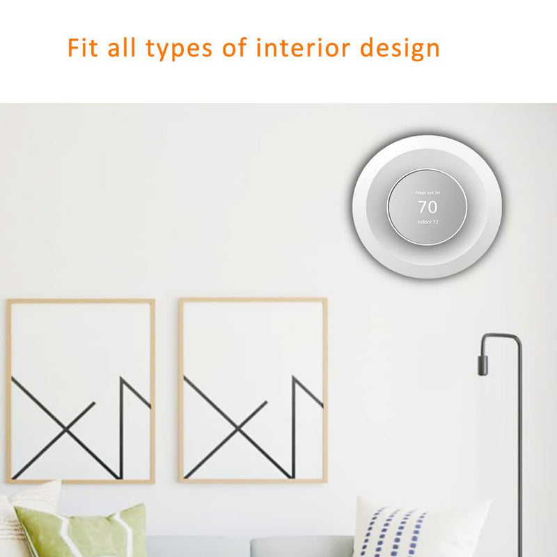 Wall Plate Made for The Nest Thermostat 2020 | Google Nest Thermostat Trim Kit Accessory | Easy Installation | Snow