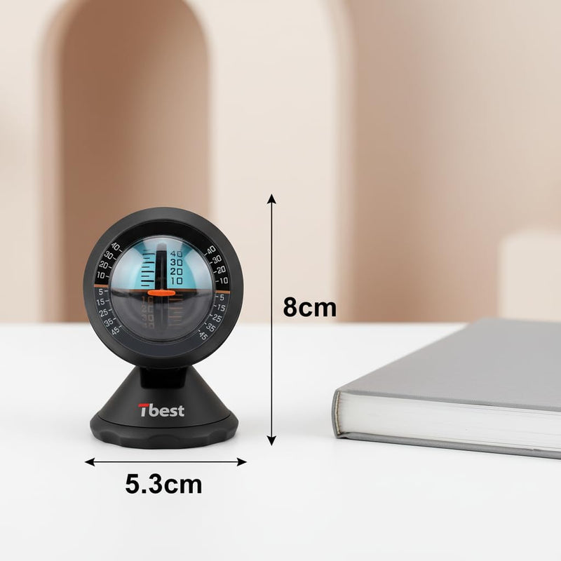 Tbest Car Inclinometer,Car Vehicle Inclinometer Slope Indicator Meter Level Tilt Gauge Road Safety Instrument