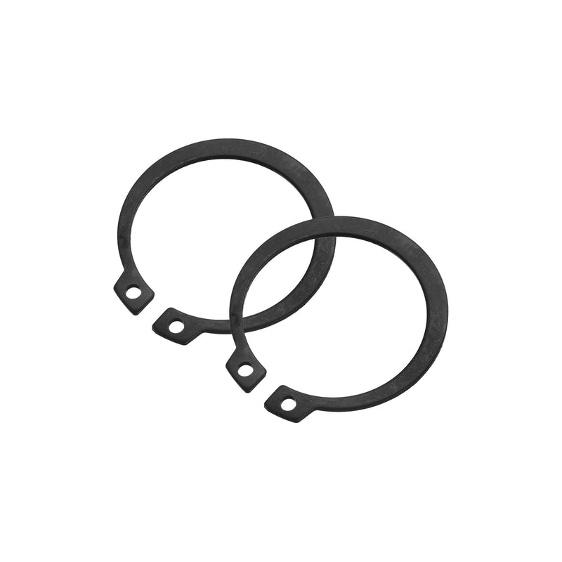 uxcell 10 Pcs External Retaining Rings, 38.5mm 65Mn Carbon Steel External Circlip Snap Rings Round Wire Snap Rings for Valves Electrical Appliances, Black