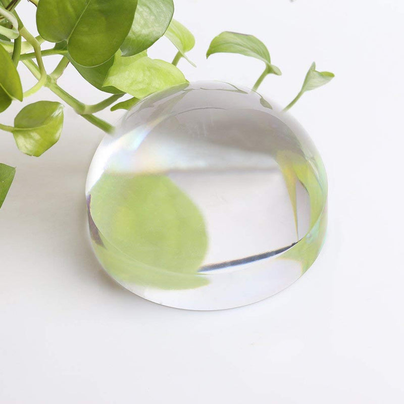 4 Inch Acrylic Paperweight Reading Magnifying Glass/Dome Magnifier/Paperweight Optical Half Ball Lens (95mm) 95mm Acrylic