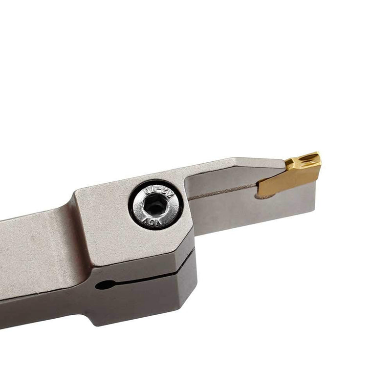 OSCARBIDE Heavy Duty Nickel Plated 3/8"x1/2"Indexable Grooving Parting Holder QA06R-20J Right -Hand Lathe Cut Off Tool with GTN-2 Carbide Insert, 1pieces