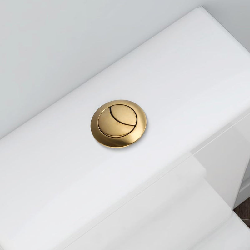 38mm Adjustable Gold Dual Flush Handle, Brushed PVD Coated | Matte bronze spray, premium texture. Easy install. Fits small toilet ceramic openings.