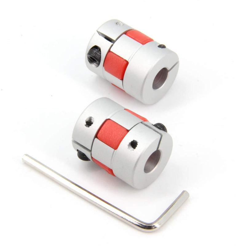 Zeberoxyz 2PCS 8mm to 8mm Aluminium Plum Flexible Shaft Coupling Diameter20mm Length25mm 8x8mm Motor Connector Flexible Coupler for 3D Printer CNC Machine and Servo Stepped Motor（8x8mm） D20 L25
