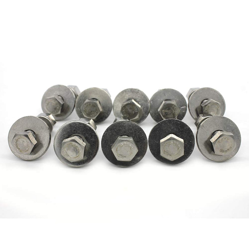 (10 Sets) 5/16-18x1-1/4" Stainless Steel Hex Head Screws bolts and nuts kit, Nuts 5/16, Fender Flat Washer 5/16& Spring Lock Washers 5/16, 18-8 (304) S/S, Fully Threaded by Bolt Fullerkreg (10 Sets) 5/16x1-1/4"