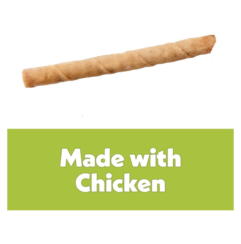Wiggles & Wags Puppy Dental Sticks, Chicken Flavor, 5.1 oz, 10 Count with DN Essentials Bone Waste Bag Dispenser & Roll