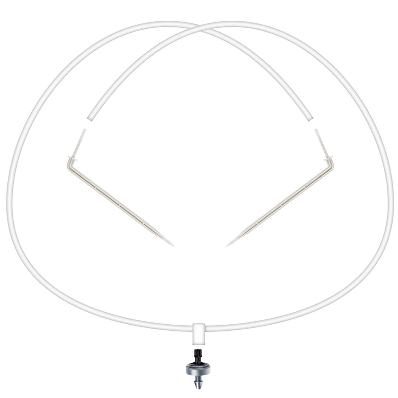 Netafim 2-Way Multi-Outlet Dripper Assembly with Angle Arrow Stakes, 1 GPH, Bundle of 10 (36 Inches) 36 Inches