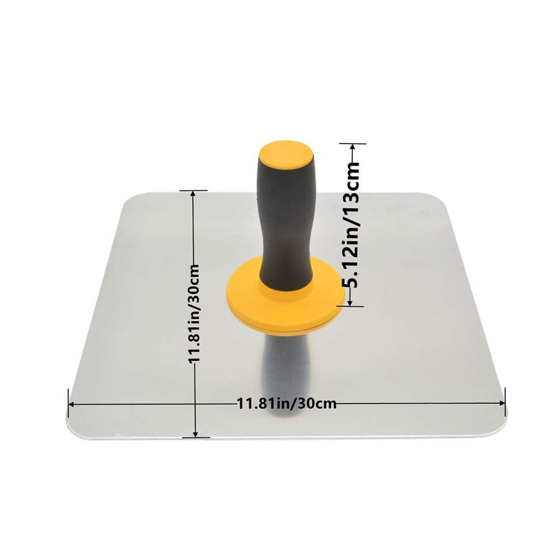 Lightweight Premium Aluminum Plate Plastering Hawk Plastering Hand Board with Comfort Grip Handle 12 x 12-Inch