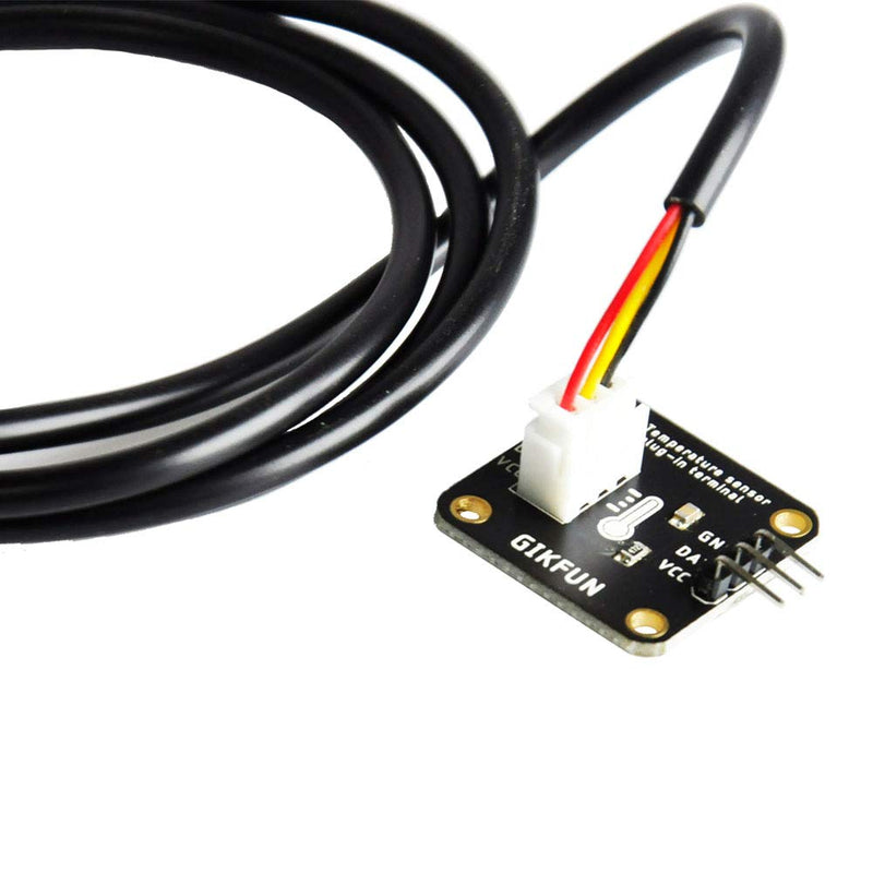 Gikfun DS18B20 Waterproof Digital Temperature Sensor with Adapter Module for Arduino (Pack of 3 Sets) EK1183