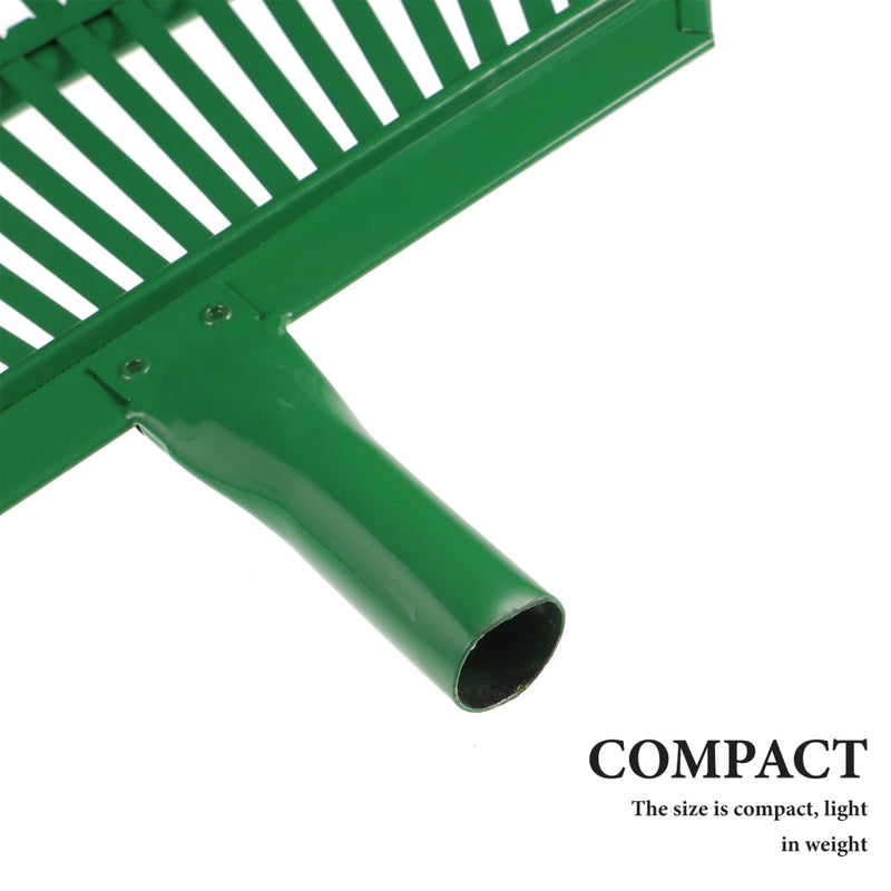 SUPVOX 25 Tine Heavy Duty Steel Leaf Rake for Lawn and Garden, Detachable Head for Easy Storage, Comfortable Grip for Leaves, Grass, and Debris Cleaning