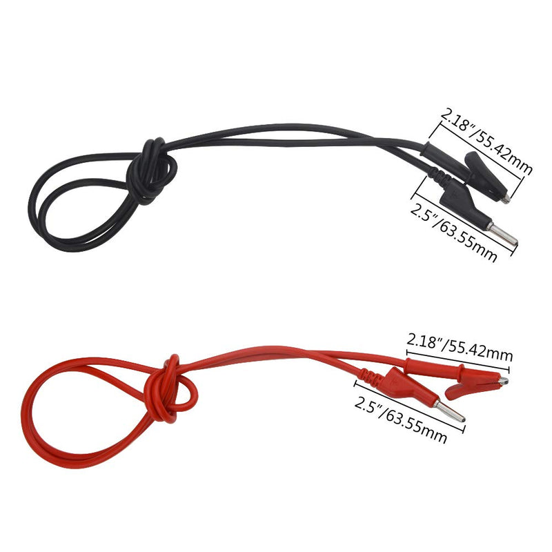 WMYCONGCONG 6 PCS Multimeter Banana Plug to Crocodile Alligator Clip Test Probe Lead Wire Cable 15A with Insulators Clips 3.3ft for Multimeter Electrical Testing