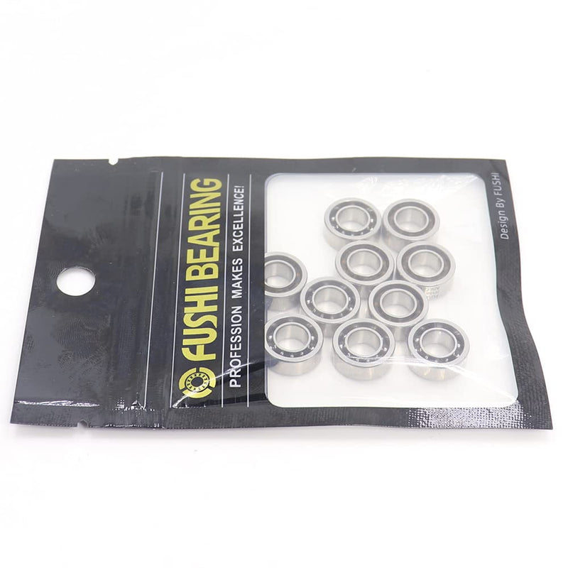 R188 Open Deep Groove Ball Bearing, 1/4"mmx1/2"mmx3/16"mm Fidget Spinner Bearing with Nylon Caged (10 PCS)