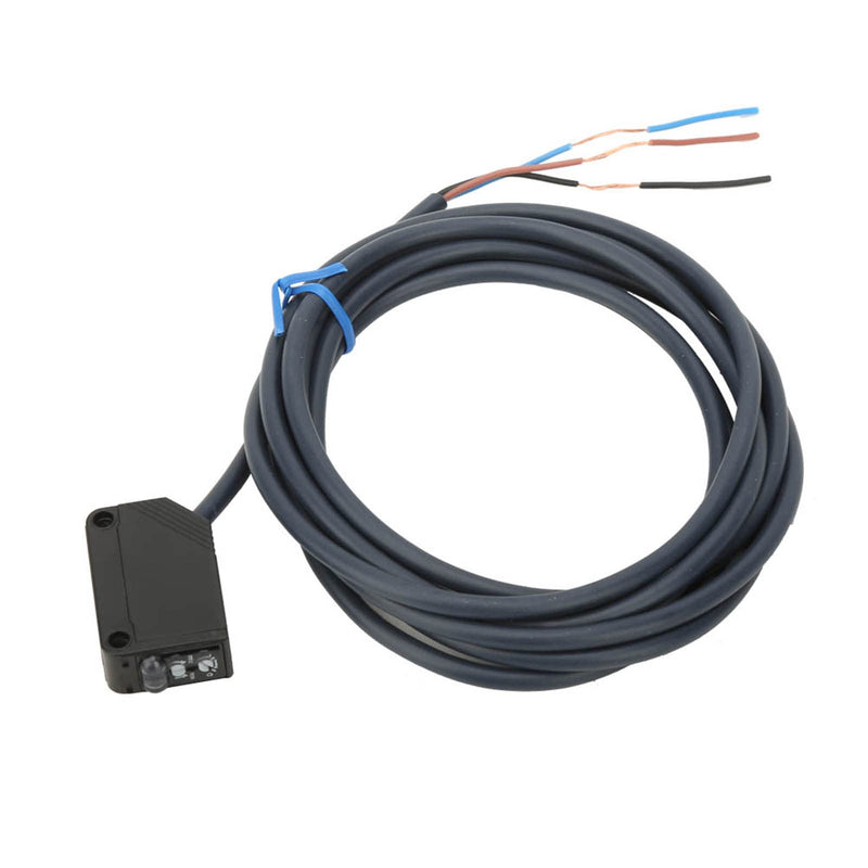ViaGasaFamido Photoelectric Beam Sensor Switch 100mm Detection Distance 12-24VDC NPN Diffuse Reflection Switch Photoelectric Sensor with 5.91ft Cable