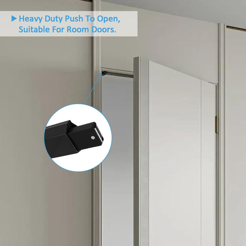 Heavy Duty Push to Open Door Latch,20 Pack Black Magnetic Push Latches, Hidden Push Touch Latch Hardware for Push to Open Cabinet,Magnetic Door Catch for Cabinet Drawer Wardrobe Kitchen Door 20