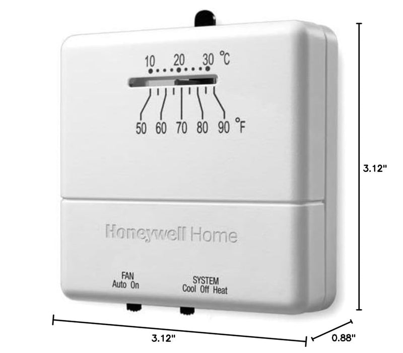 Honeywell Home CT31A1003 Heat/Cool Non-Programmable Thermostat, White