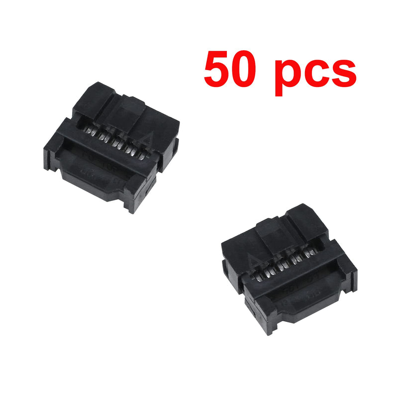 Antrader FC-10P IDC 2.54mm Pitch Connector Female Header JTAG ISP Socket 50-Pack
