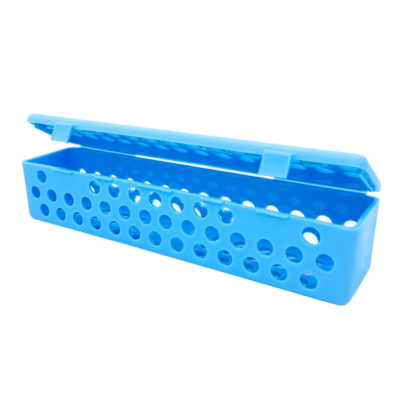 Dental Instrument Sterilizat Case Plastic Autoclavale Cassette Case, 5PCS Medical Surgical Instrument Disinfection Container Tray (Blue, 5PCS) Blue