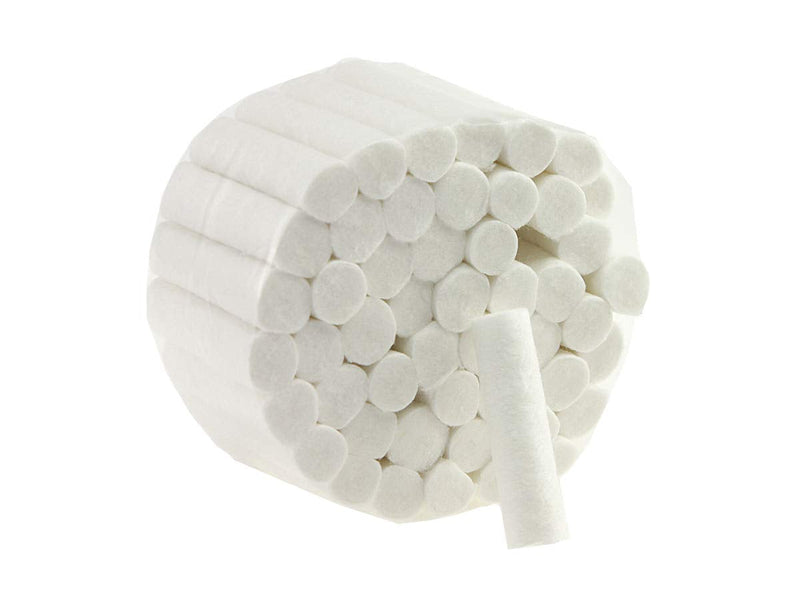 BeeSure BE1820 Cotton Rolls #2 Medium, 1-1/2 inch by 3/8 inch, Non-Sterile, Cotton (Pack of 2000)
