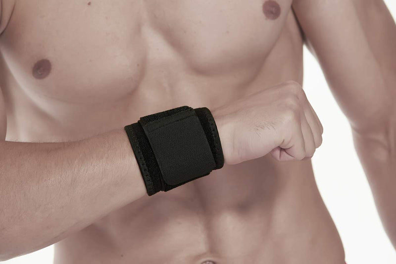 YUNYILAN 2 Pack Wrist Brace Adjustable Wrist Support Wrist Straps for Fitness Weightlifting, Tendonitis, Carpal Tunnel Arthritis, Wrist Wraps Wrist Pain Relief Highly Elastic (Black)
