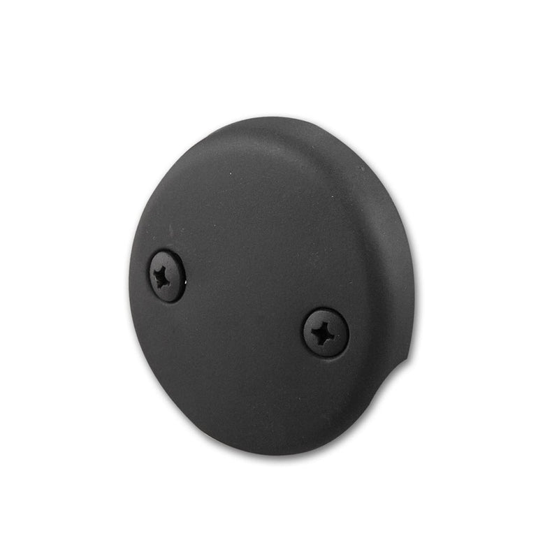 Lift and Turn Bathtub Drain Trim Kit,Two Hole Overflow Plate with Two Matching Screws, Easy to Install, Matte Black