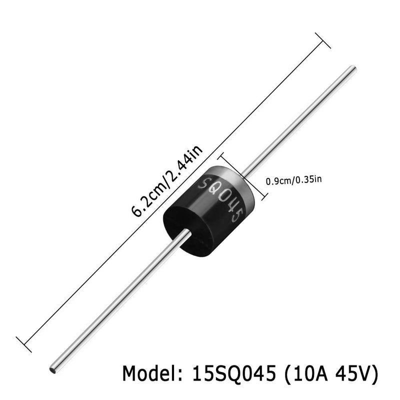 (25 Pcs) 15SQ045 Diodes Schottky, 15amp 45V Diode Axial Schottky Blocking Silicon Diodes