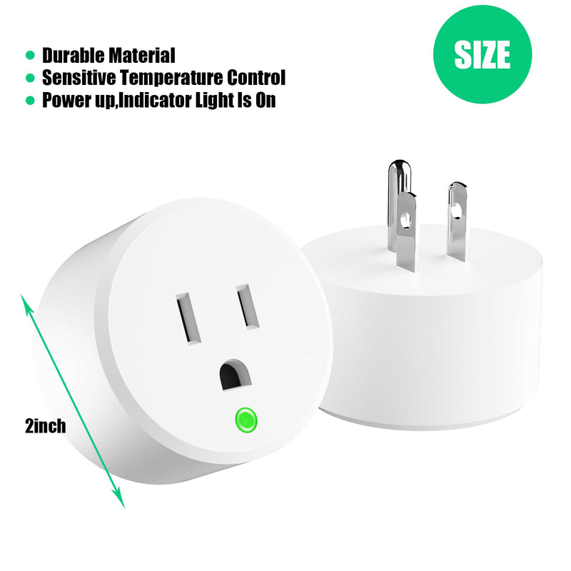 Thermostatically Controlled Outlet - On at 32°F/Off at 50 °F, Thermostat Plug Outlet, No Need to Close Manually, for Chicken Water Coop Heater Heated Water Bowl Bird Bath Deicer Roof Cable (2 Pcs) 2 Pcs