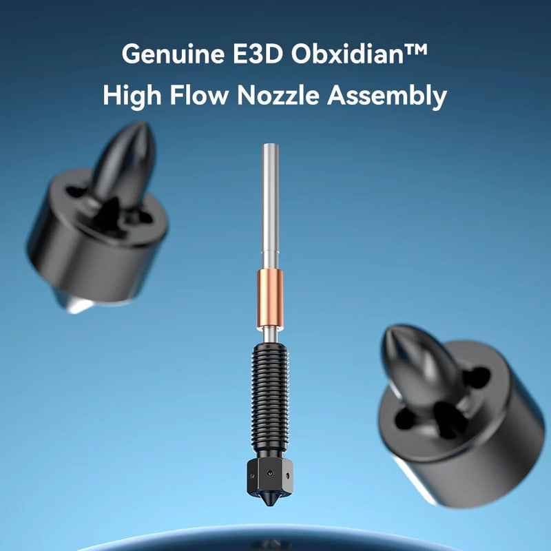 Creality E3D K2/ K2 Pro/ K2 Plus Nozzle, Genuine E3D Obxidian™ High Flow Nozzle Assembly, Creality Hi Combo Extruder Hotend Nozzles, Supporting 600mm/s Printing (0.4mm)