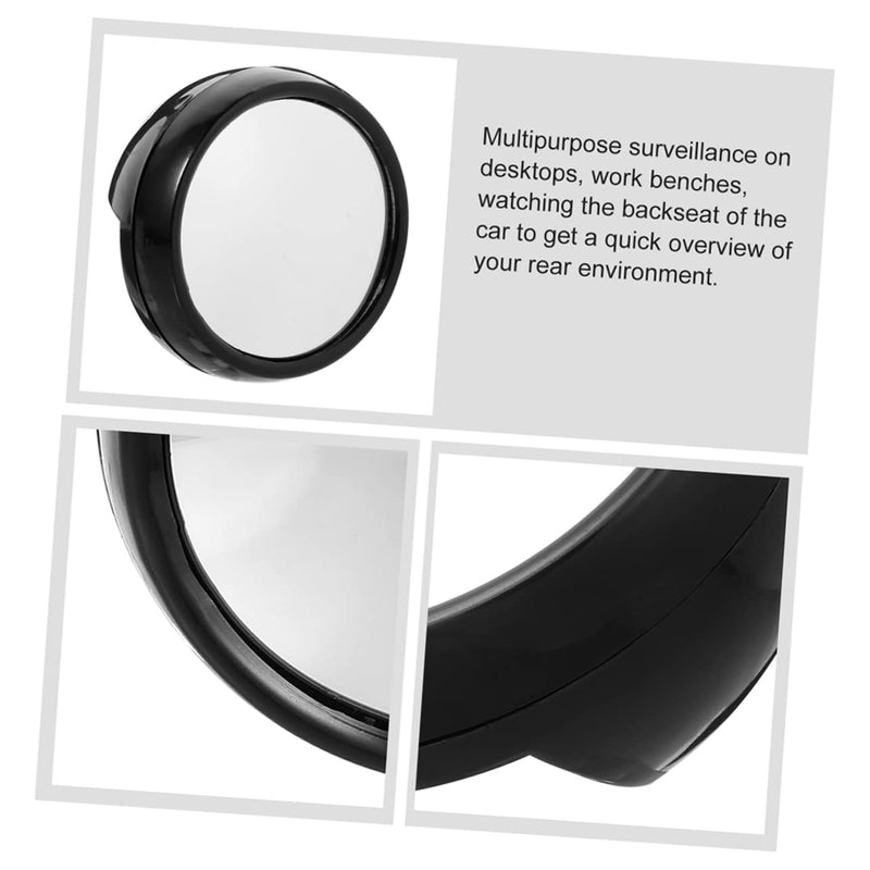3Pcs Computer Mirror Set Mini Desk Mirror for Office Cubicle Rear View Magnifying Mirror for Laptop and Monitor Compact Clip Accessory
