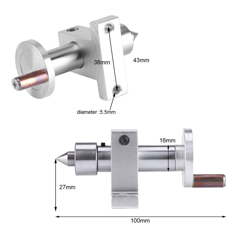 Double Bearing Live Center,Mini Lathe Telescopic Taper Revolving Centre,Adjustable Holing Depth,Good Heat ,High Mechanical Strength,for Woodworking or Lathe Machine