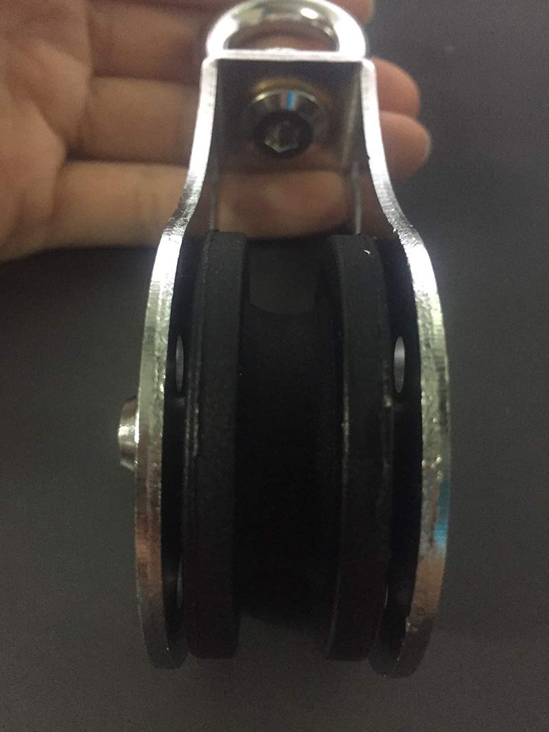 Lifting Pulley System for Gym, 360 Degree Rotation Quiet Pulley, Steel Cable Rope Lifting Pulley Block, Load Bearing 661lbs (1 Pcs)