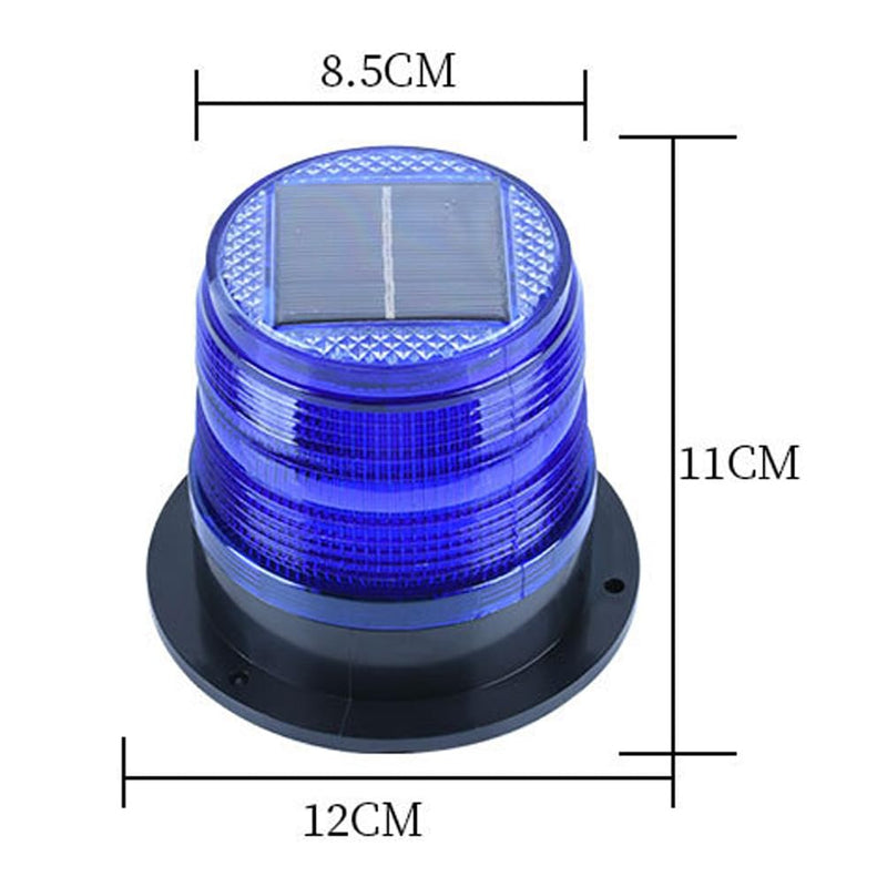 Aolyty Solar Strobe Warning Light with Strong Magnetic Base LED Warning Lamp Super Bright Solar Safety Flashing Light Waterproof for Construction, Traffic, Factory, Crane Tower, Dock (Red&Blue) Red&Blue