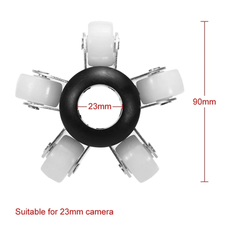 23MM Sewer Camera Roller Guide Wheels,90mm/3.5'' Skid Protective Cover with Pulleys for 0.9'' Pipe Drain Duct Inspection Camera,JQKJCAM Plumbing Borescope Camera Accessories/Parts
