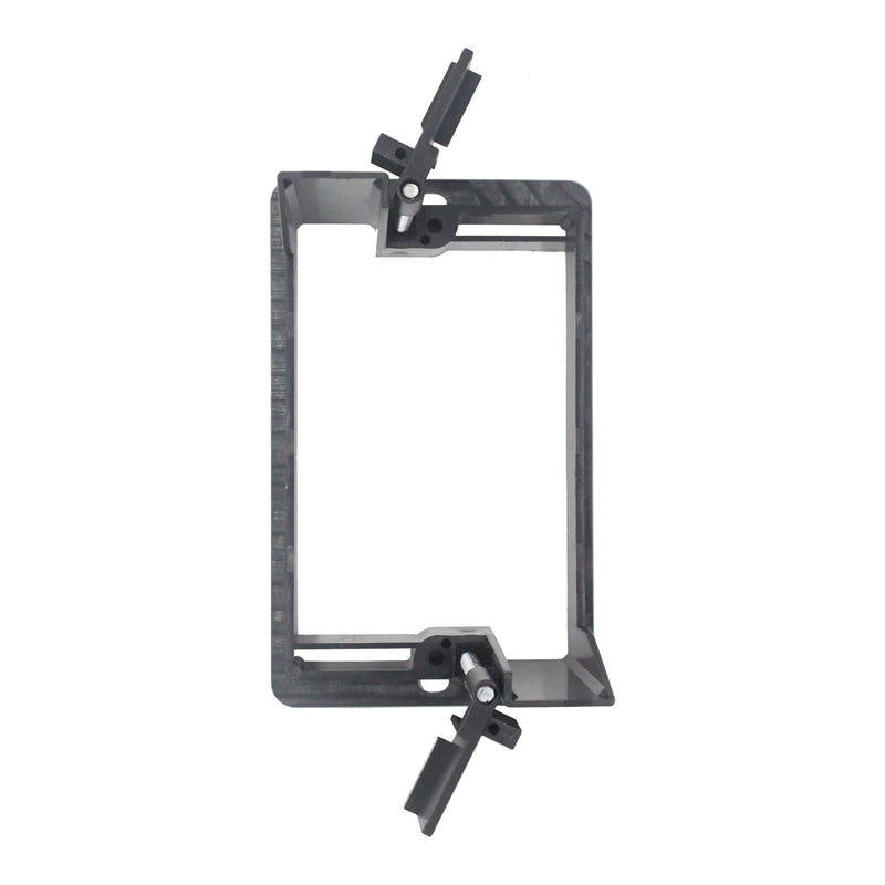 Single 1 Gang Low Voltage Mounting Bracket Box Multi-Purpose Drywall Wall Plate (2 Pack, Black) 2 1-Gang (Black)