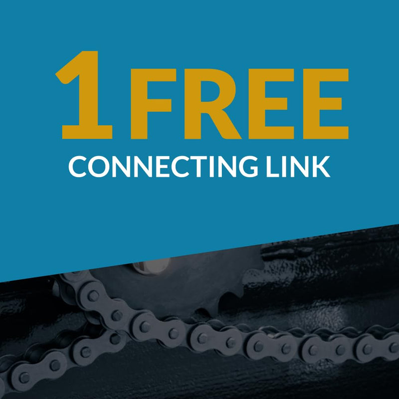PGN #40 Roller Chain - 3 Feet + Free Connecting Link - Carbon Steel Chains for Bycicles, Mini Bikes, Motorcycles, Go-Karts, Home and Industrial Machinery - 71 Links
