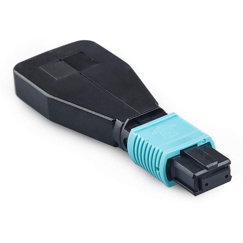 MPO Fiber Optic Loopback Adapter, 12-Core MPO Connector Multimode OM3 50/125um Test Plug for QSFP+ Transceiver Testing Applications or Network restorations OM3/MPO/CAP/12 x1