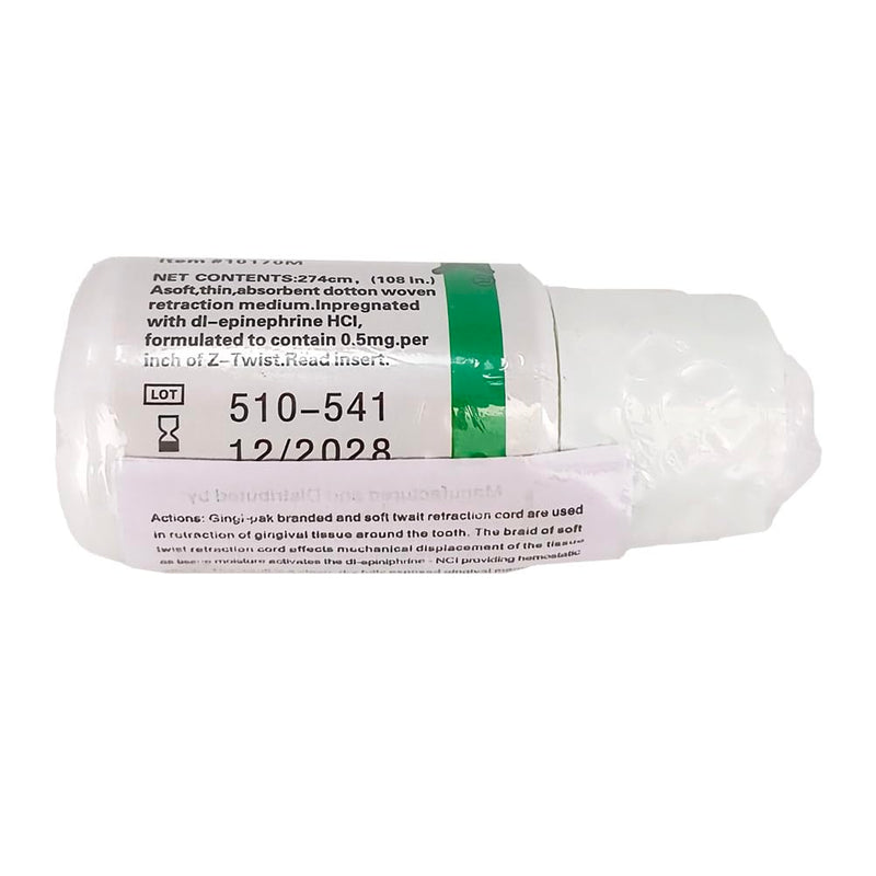 Dental Gingival Cord Retraction Knitted Cotton Professional Gingival Retraction Cord Thread Materials Accessory (#000) #000