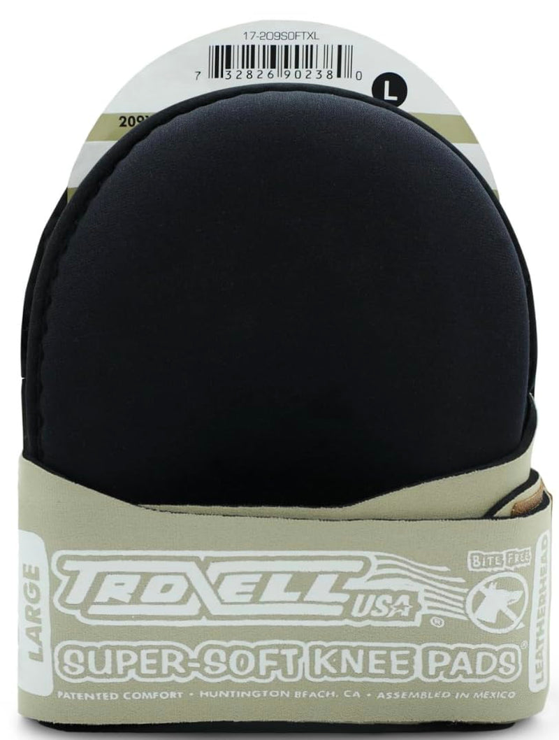 TROXELL USA SuperSoft Leatherhead Kneepads - (Large Size / Bagged in Pairs)