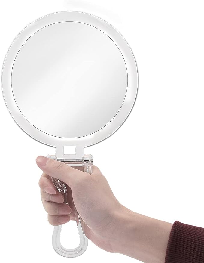 Cheftick Double Sided Makeup Mirror, Double Sided 7x and Equal Magnification 7x Magnifier Foldable Makeup Mirror, Round (M) - NewNest Australia