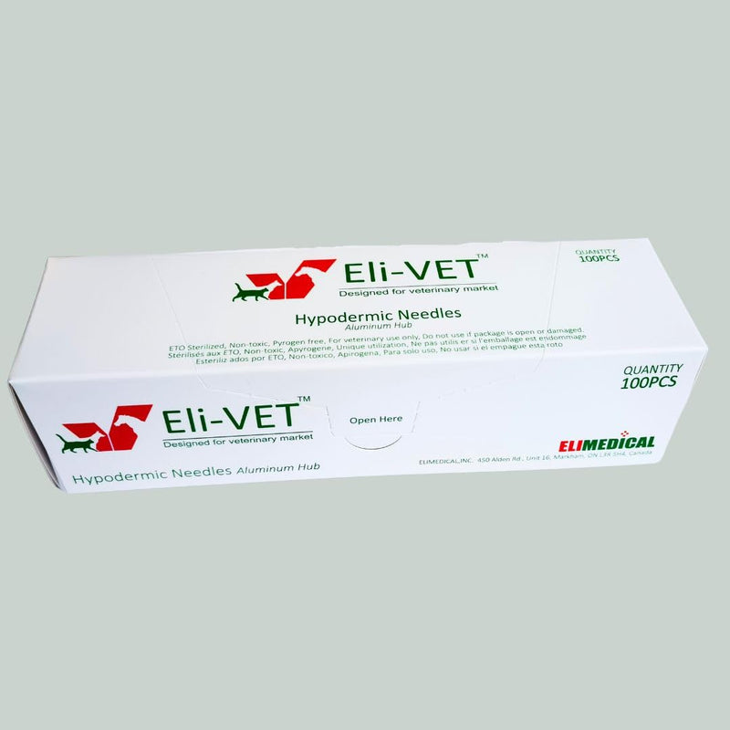 Veterinary Aluminum Hub Needle, 18G x 1 1/2 inch (38 mm), Individual Sheath, 100 per Box, AHN1838