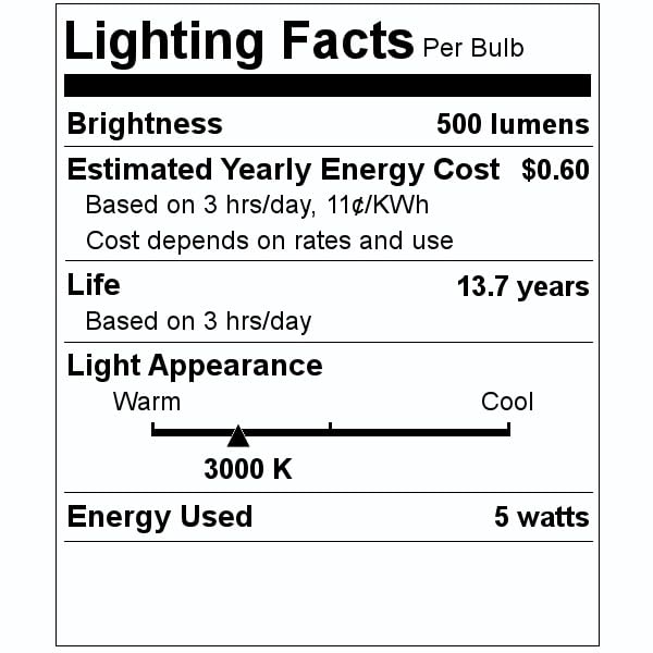 Bulbrite LED Filament T9 Bulb, 3000K, Dimmable, 5W, E26 Base, 400 Lumens, 120V, CRI 90, Soft White Light, Chandelier with Medium Base (4 Pack) 4