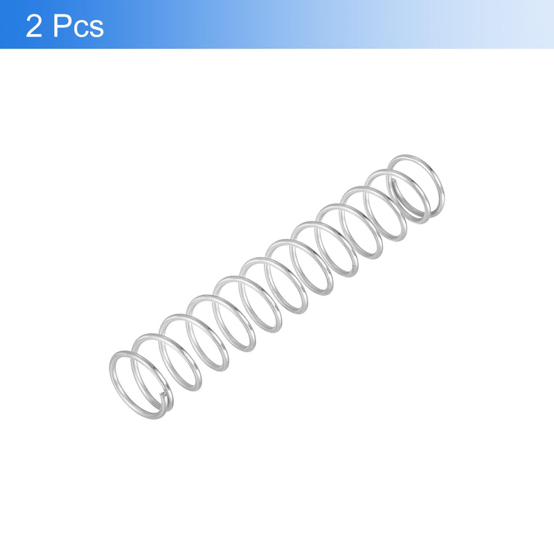 uxcell 2Pcs Compression Springs, 1.6mm Wire Diameter x 18mm OD x 100mm Length 304 Stainless Steel Extension Spring Ballpoint Pen Pressure Springs for Shop Home Repairs, Silver 1.6mm x 18mm x 100mm